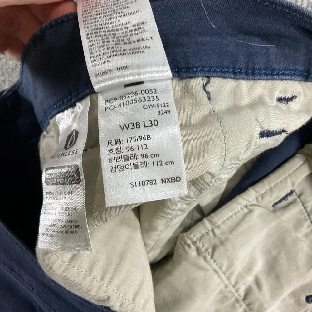 Levis XX Chino Standard Taper Pants 38x30 Blue Stretch Casual Mens Cotton 85226